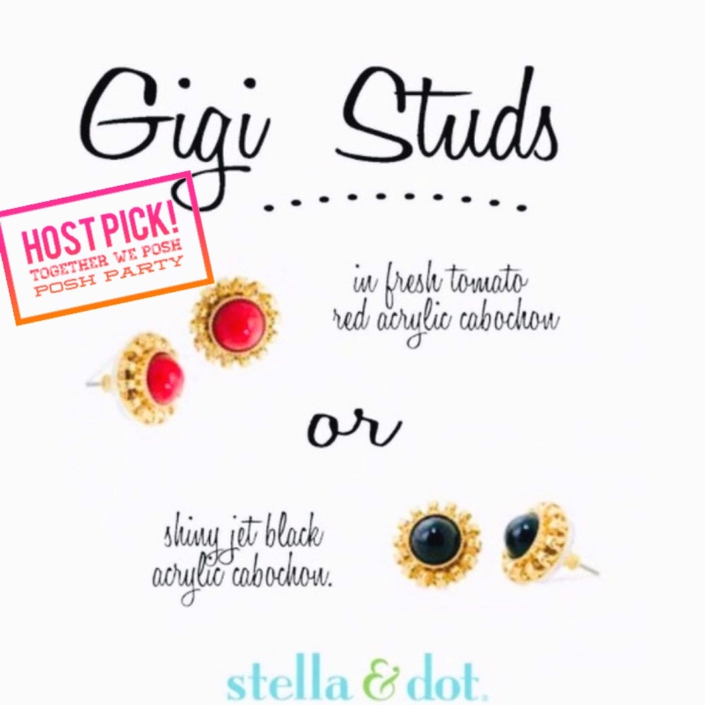 :: Stella & Dot Coral Red Gigi Studs